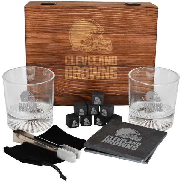 Cleveland Browns Boxed Drinkware Set w/Coasters