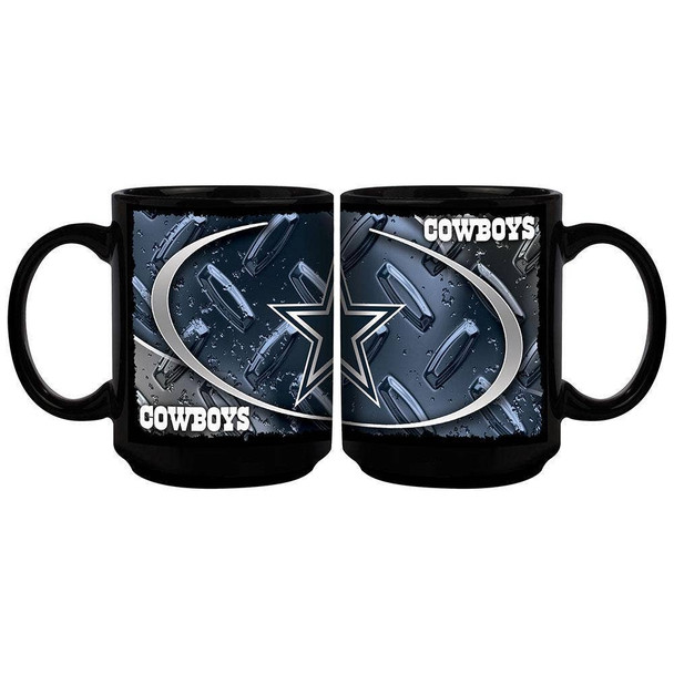 Dallas Cowboys 15oz Black Diamond Plate Mug