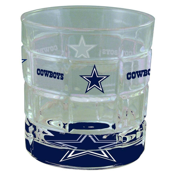 Dallas Cowboys Bottom Up Squared Rocks Glass