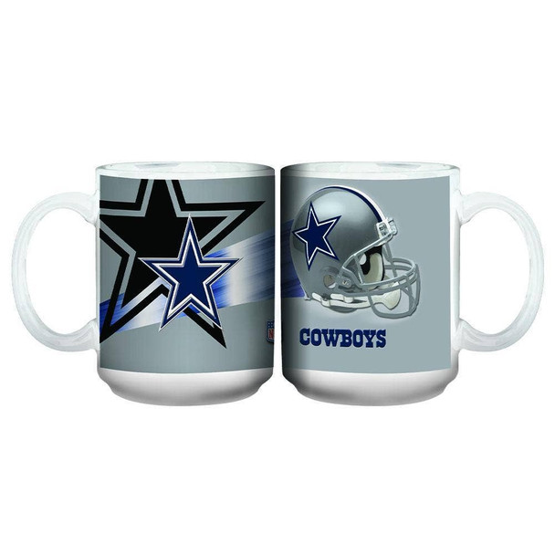 Dallas Cowboys 15oz 3D White Mug