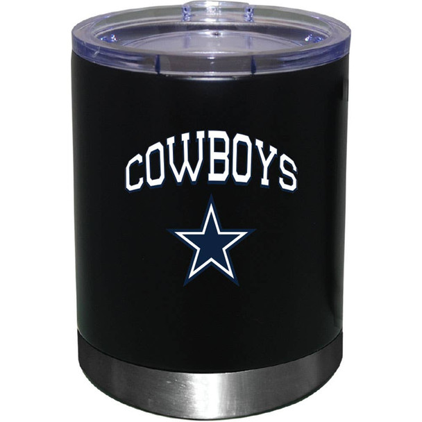 Dallas Cowboys 12oz Black Low-Ball Tumbler Color Logo