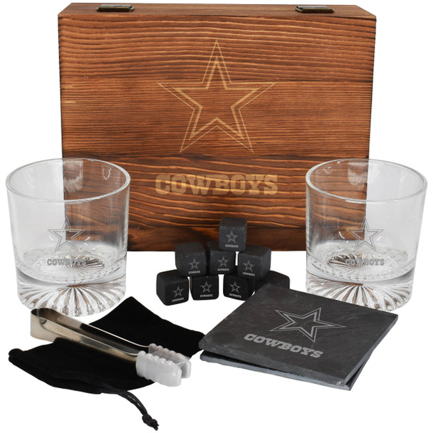 Dallas Cowboys Boxed Drinkware Set w/Coasters