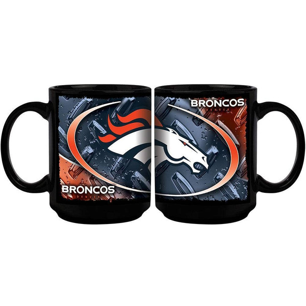Denver Broncos 15oz Black Diamond Plate Mug