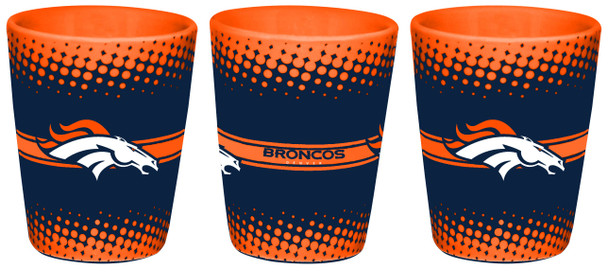 Denver Broncos 2oz Full Wrap Collector Glass
