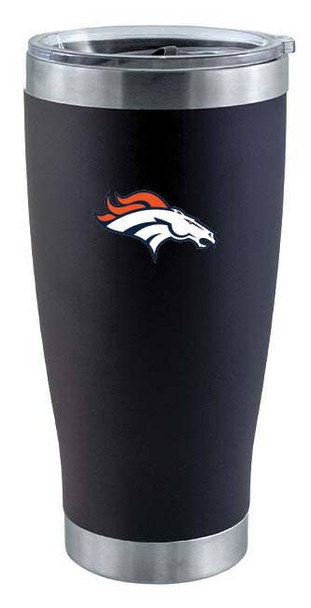 Denver Broncos 20oz Black Tumbler w/Color Logo