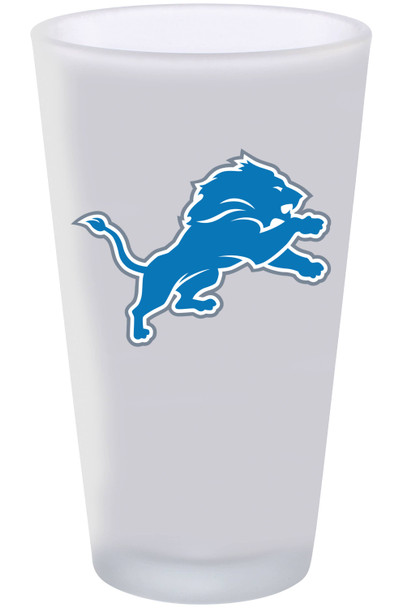 Detroit Lions 16oz Frosted Pint Glass Color Logo
