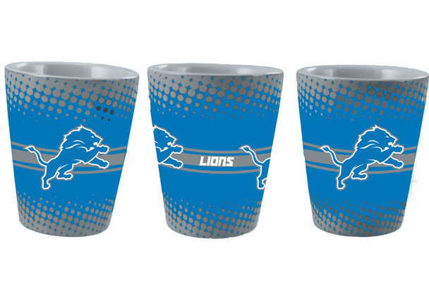 Detroit Lions 2oz Full Wrap Collector Glass
