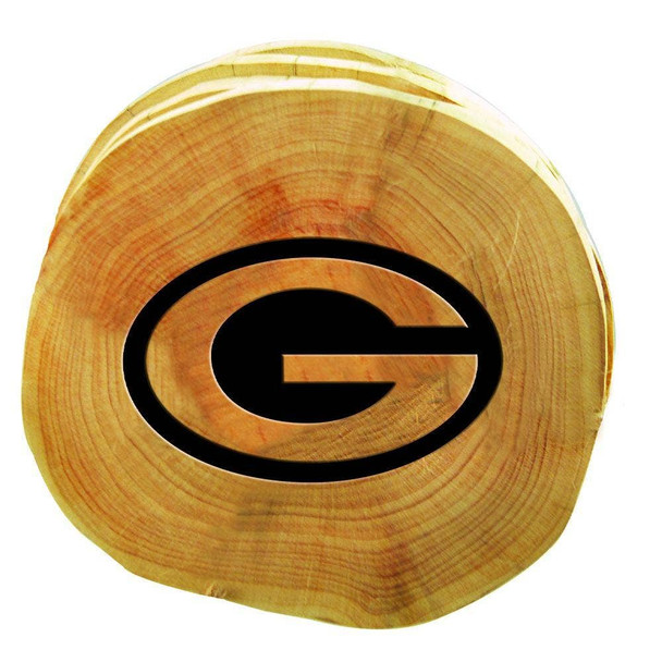 Green Bay Packers 4pk Wood Cut Coaster