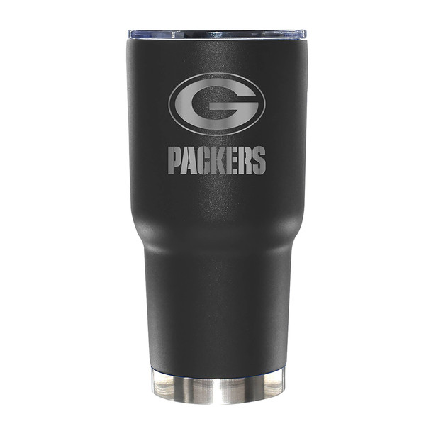 Green Bay Packers 30oz Black Etched Tumbler