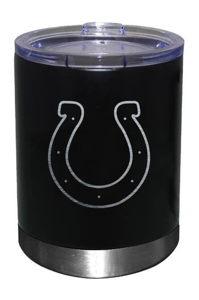 Indianapolis Colts 12oz Black Low-Ball Tumbler Etch Logo