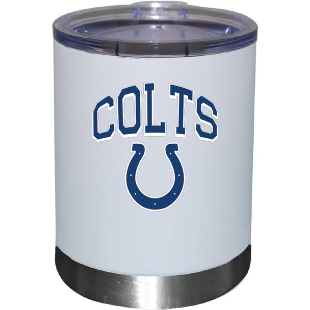 Indianapolis Colts 12oz White Low-Ball Tumbler Color Logo