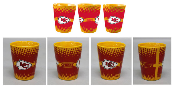 Kansas City Chiefs 2oz Full Wrap Collector Glass