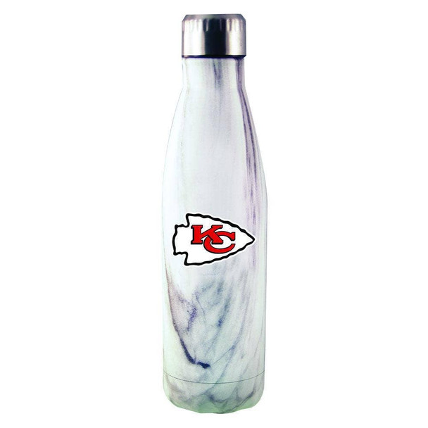 Kansas City Chiefs Marble Stainless Steel Water Bottle