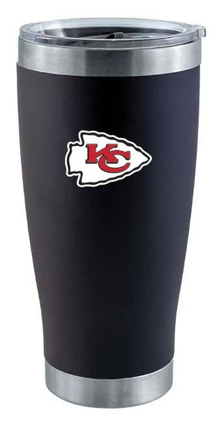 Kansas City Chiefs 20oz Black Tumbler w/Color Logo