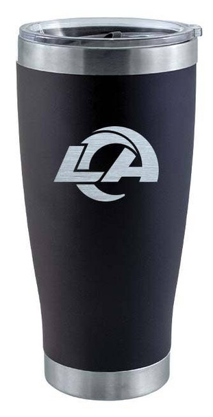 Los Angeles Rams 20oz Black Tumbler w/Etched Logo