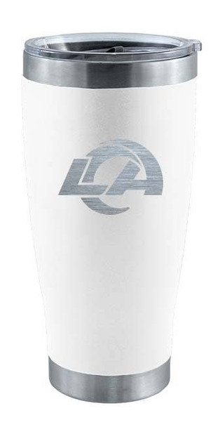 Los Angeles Rams 20oz White Tumbler w/Etched Logo