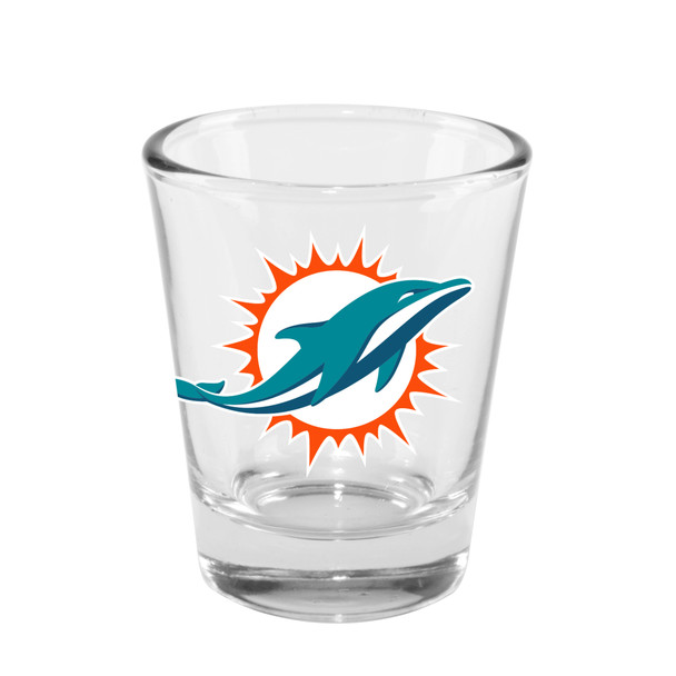 Miami Dolphins 2oz Clear Collector Glass