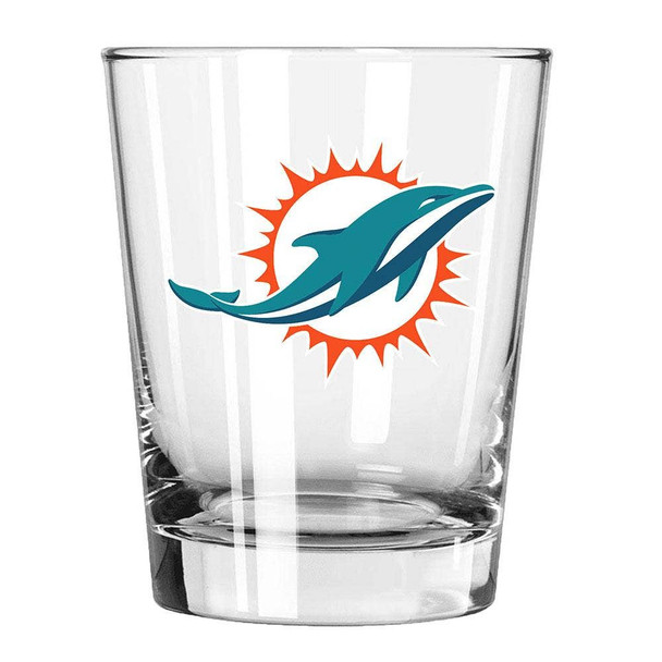 Miami Dolphins 15oz Old Fashioned w/Color Logo