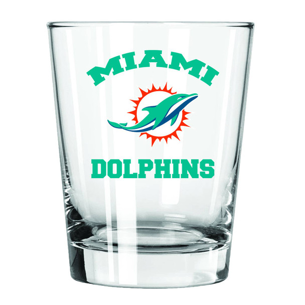 Miami Dolphins 15oz Old Fashioned w/Arches Logo