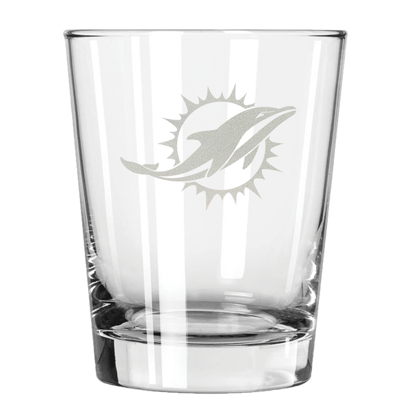 Miami Dolphins 15oz Old Fashioned w/Etched Logo