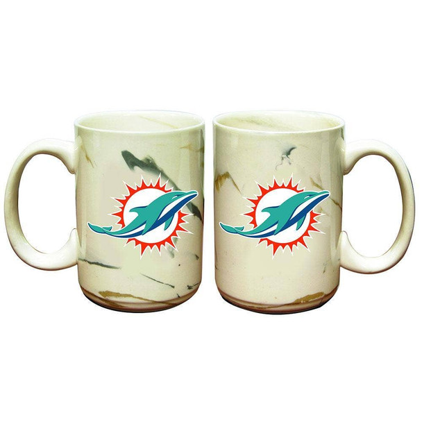 Miami Dolphins Marble Ceramic Mug