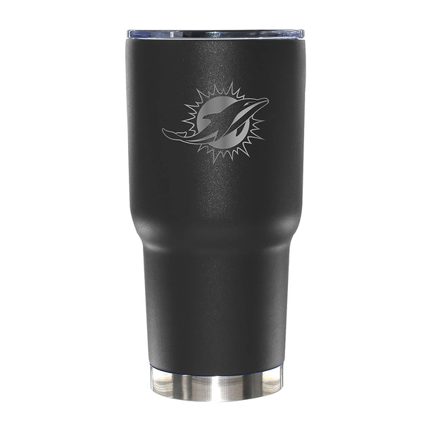 Miami Dolphins 30oz Black Etched Tumbler