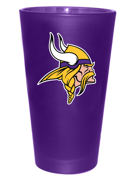 Minnesota Vikings 16oz Color Frosted Pint Color Logo