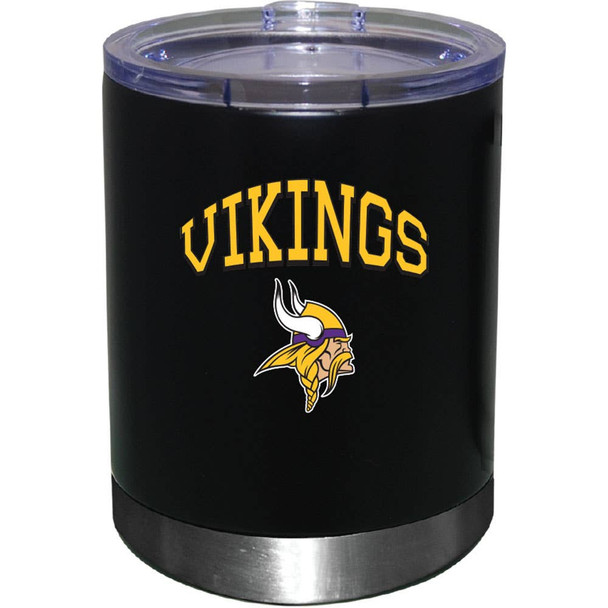 Minnesota Vikings 12oz Black Low-Ball Tumbler Color Logo