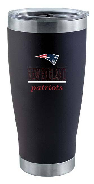 New England Patriots 20oz Black Tumbler w/Classic Crew Logo