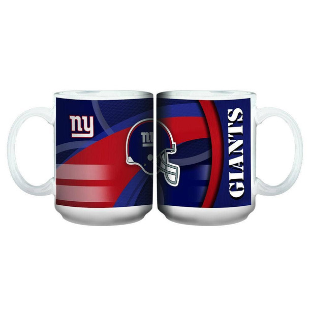 New York Giants 15oz White Carbon Fiber Mug