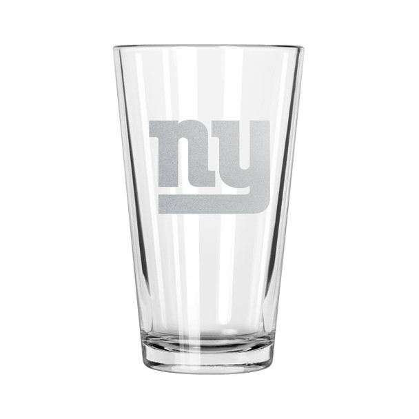 New York Giants 16oz Pint Glass w/Etched Logo