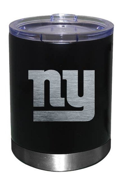 New York Giants 12oz Black Low-Ball Tumbler Etch Logo