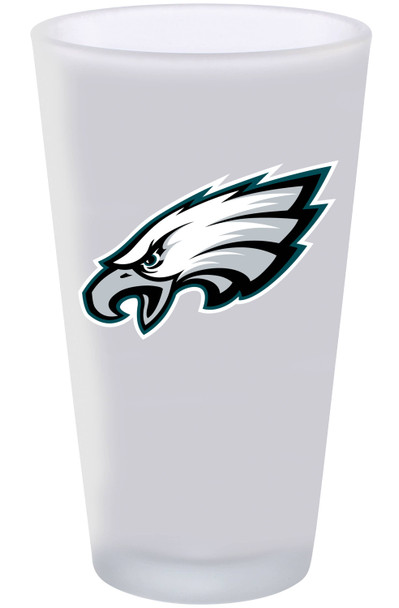 Philadelphia Eagles 16oz Frosted Pint Glass Color Logo