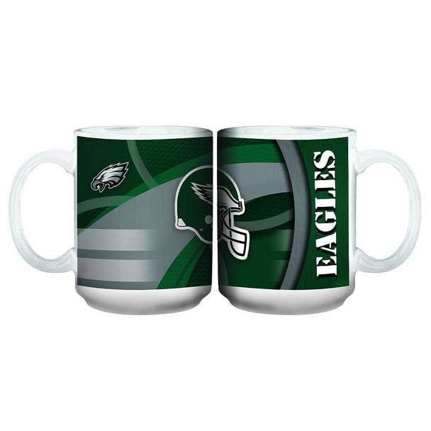 Philadelphia Eagles 15oz White Carbon Fiber Mug