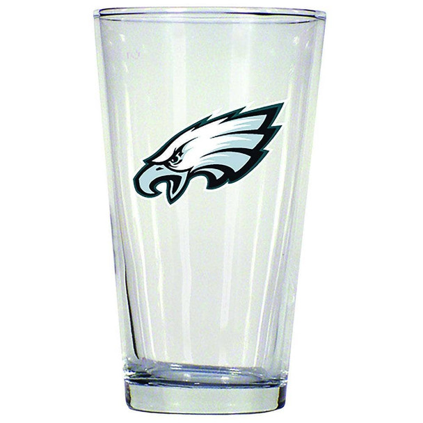 Philadelphia Eagles 16oz Pint Glass w/Color Logo