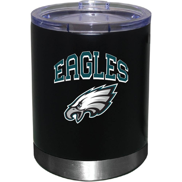 Philadelphia Eagles 12oz Black Low-Ball Tumbler Color Logo