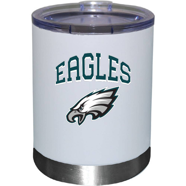 Philadelphia Eagles 12oz White Low-Ball Tumbler Color Logo