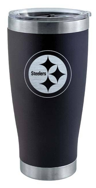 Pittsburgh Steelers 20oz Black Tumbler w/Etched Logo