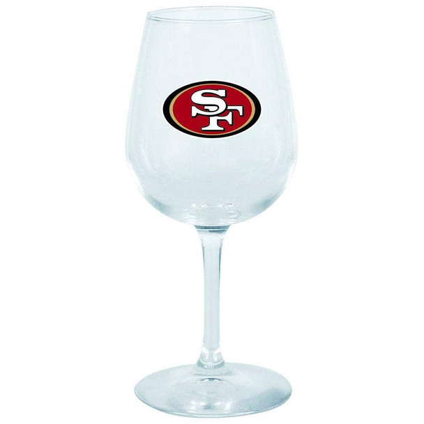 San Francisco 49ers 12.75oz Stem Wine Glass Color Logo