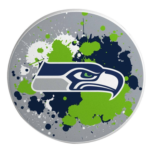 Seattle Seahawks Paint Splatter Coaster