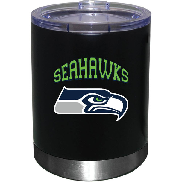 Seattle Seahawks 12oz Black Low-Ball Tumbler Color Logo
