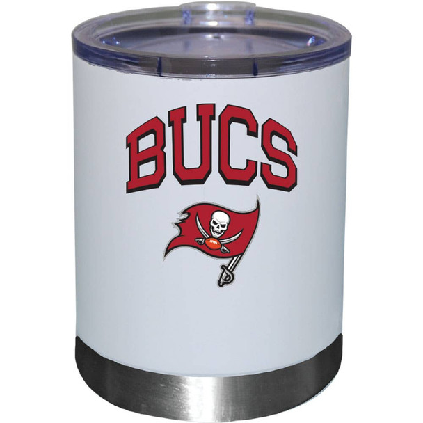 Tampa Bay Buccaneers 12oz White Low-Ball Tumbler Color Logo