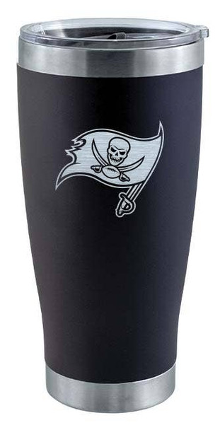 Tampa Bay Buccaneers 20oz Black Tumbler w/Etched Logo