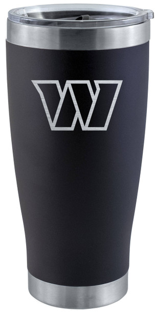 Washington Commanders 20oz Black Tumbler w/Etched Logo