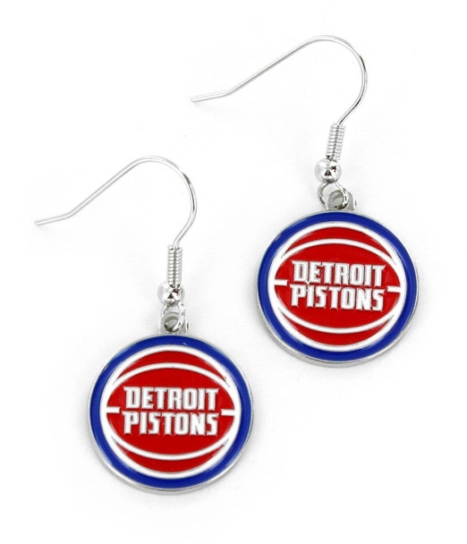 NBA Detroit Pistons Logo Dangle Earrings