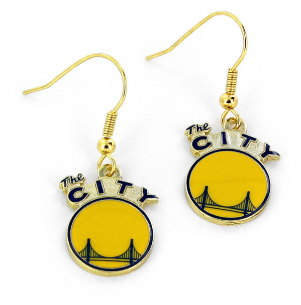 NBA Golden State Warriors Logo Dangle Earrings, "The City"