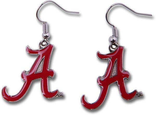 NCAA Alabama Crimson Tide Logo Dangle Earrings