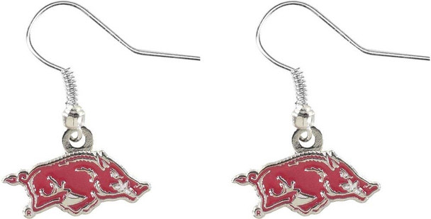 NCAA Arkansas Razorbacks Logo Dangle Earrings