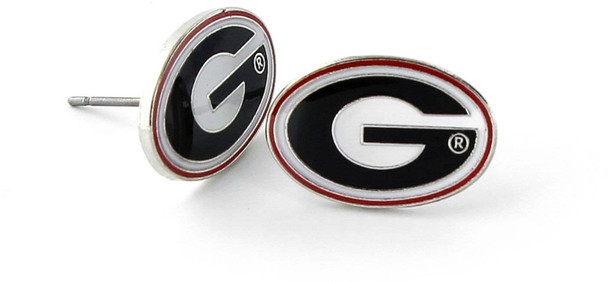 NCAA Georgia Bulldogs Logo Post Earrings