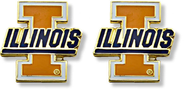 NCAA Illinois Illini Logo Post Earrings